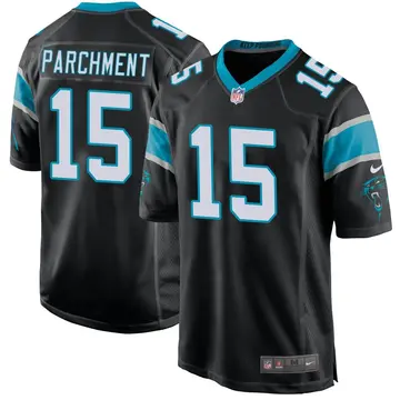 Nike Andrew Parchment Men's Game Carolina Panthers Black Team Color Jersey