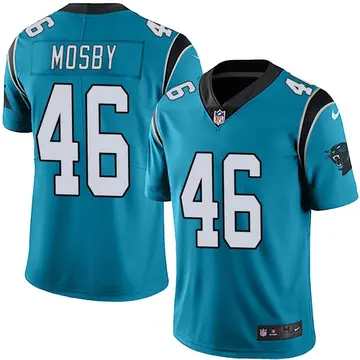 Nike Arron Mosby Men's Limited Carolina Panthers Blue Alternate Vapor Untouchable Jersey