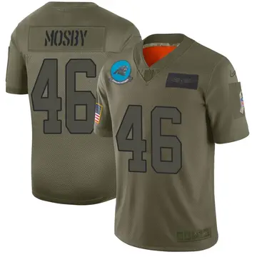 Nike Arron Mosby Men's Limited Carolina Panthers Camo 2019 Salute to Service Jersey