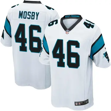 Nike Arron Mosby Youth Game Carolina Panthers White Jersey