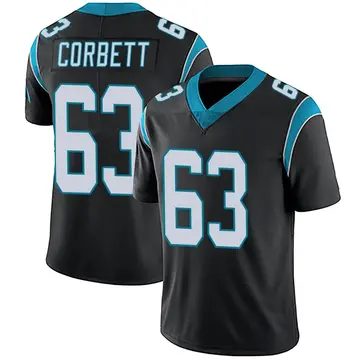 Nike Austin Corbett Men's Limited Carolina Panthers Black Team Color Vapor Untouchable Jersey
