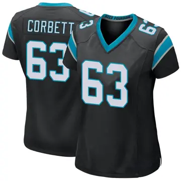 Nike Austin Corbett Women's Game Carolina Panthers Black Team Color Jersey