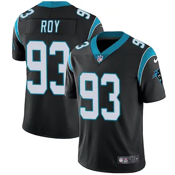 Nike Bravvion Roy Men's Limited Carolina Panthers Black Team Color Vapor Untouchable Jersey