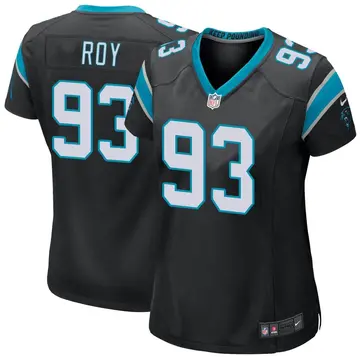 Nike Bravvion Roy Women's Game Carolina Panthers Black Team Color Jersey