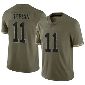 Nike Brenton Bersin Men's Limited Carolina Panthers Olive 2022 Salute To Service Jersey
