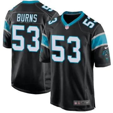 Nike Brian Burns Men's Game Carolina Panthers Black Team Color Jersey