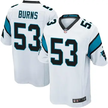 Nike Brian Burns Men's Game Carolina Panthers White Jersey