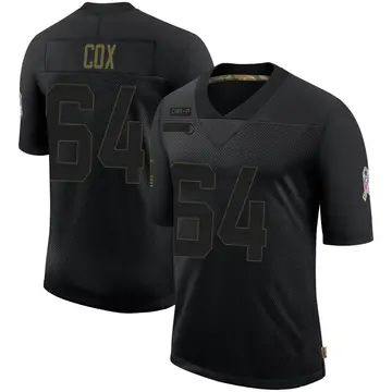 Nike Bryan Cox Men's Limited Carolina Panthers Black 2020 Salute To Service Jersey