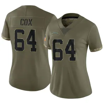 Nike Bryan Cox Women's Limited Carolina Panthers Olive 2022 Salute To Service Jersey
