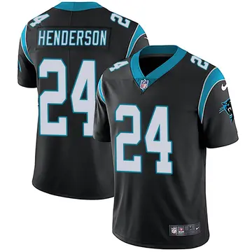 Nike CJ Henderson Men's Limited Carolina Panthers Black Team Color Vapor Untouchable Jersey