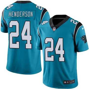 Nike CJ Henderson Men's Limited Carolina Panthers Blue Alternate Vapor Untouchable Jersey