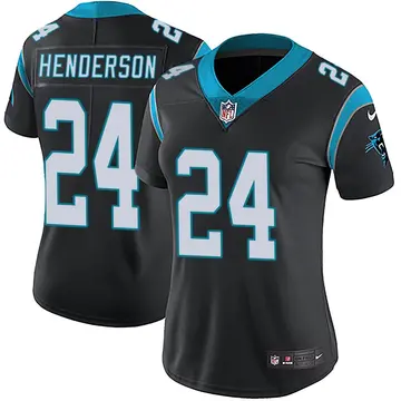Nike CJ Henderson Women's Limited Carolina Panthers Black Team Color Vapor Untouchable Jersey