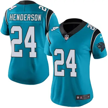 Nike CJ Henderson Women's Limited Carolina Panthers Blue Alternate Vapor Untouchable Jersey