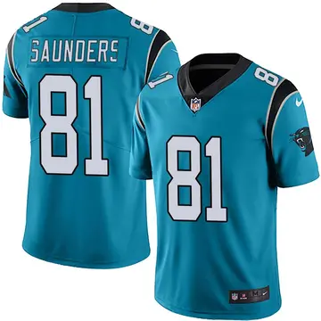 Nike C.J. Saunders Men's Limited Carolina Panthers Blue Alternate Vapor Untouchable Jersey