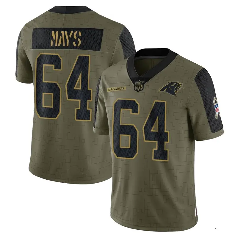 Nike Cade Mays Youth Limited Carolina Panthers Olive 2021 Salute To Service Jersey