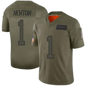 Nike Cam Newton Youth Limited Carolina Panthers Camo 2019 Salute to Service Jersey