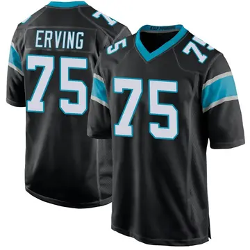 Nike Cameron Erving Men's Game Carolina Panthers Black Team Color Jersey