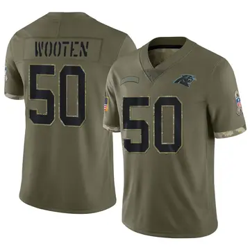 Nike Chandler Wooten Youth Limited Carolina Panthers Olive 2022 Salute To Service Jersey
