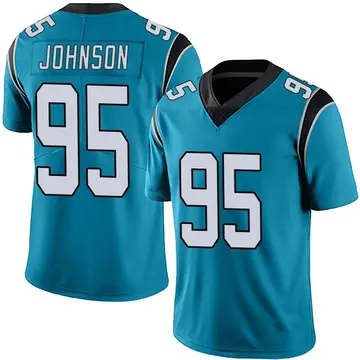 Nike Charles Johnson Youth Limited Carolina Panthers Blue Alternate Vapor Untouchable Jersey