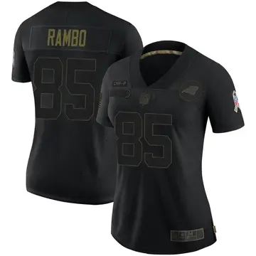 Nike Charleston Rambo Women's Limited Carolina Panthers Black 2020 Salute To Service Jersey