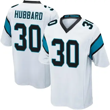 Nike Chuba Hubbard Youth Game Carolina Panthers White Jersey