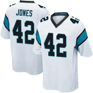Nike Colin Jones Men's Game Carolina Panthers White Jersey