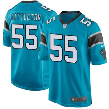 Nike Cory Littleton Men's Game Carolina Panthers Blue Alternate Jersey