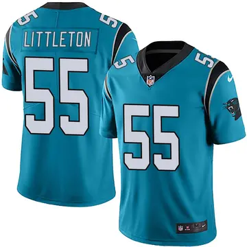 Nike Cory Littleton Men's Limited Carolina Panthers Blue Alternate Vapor Untouchable Jersey
