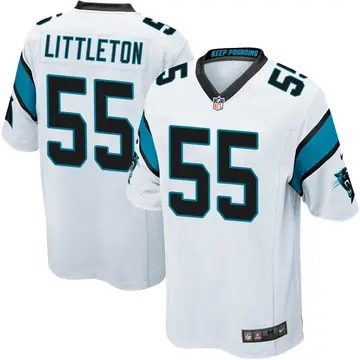 Nike Cory Littleton Youth Game Carolina Panthers White Jersey