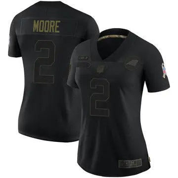 Nike DJ Moore Women's Limited Carolina Panthers Black 2020 Salute To Service Jersey