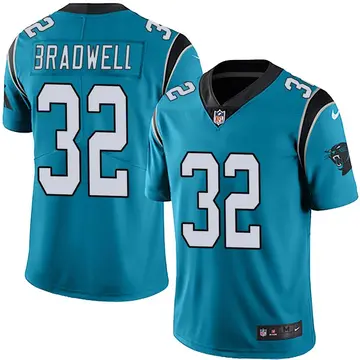 Nike Darius Bradwell Men's Limited Carolina Panthers Blue Alternate Vapor Untouchable Jersey