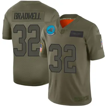 Nike Darius Bradwell Men's Limited Carolina Panthers Camo 2019 Salute to Service Jersey