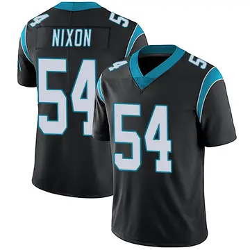 Nike Daviyon Nixon Men's Limited Carolina Panthers Black Team Color Vapor Untouchable Jersey