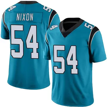 Nike Daviyon Nixon Men's Limited Carolina Panthers Blue Alternate Vapor Untouchable Jersey