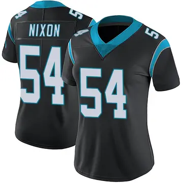 Nike Daviyon Nixon Women's Limited Carolina Panthers Black Team Color Vapor Untouchable Jersey