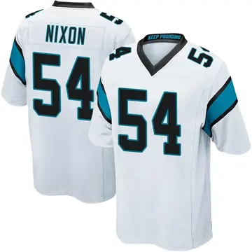 Nike Daviyon Nixon Youth Game Carolina Panthers White Jersey