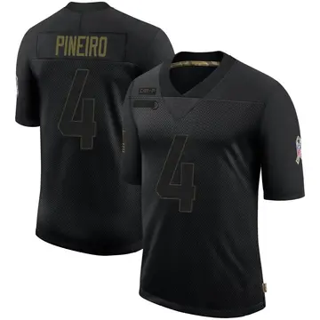 Nike Eddy Pineiro Men's Limited Carolina Panthers Black 2020 Salute To Service Jersey