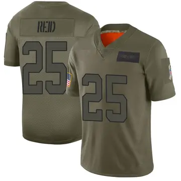 Nike Eric Reid Men's Limited Carolina Panthers Camo 2019 Salute to Service Jersey