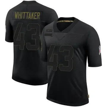 Nike Fozzy Whittaker Men's Limited Carolina Panthers Black 2020 Salute To Service Jersey