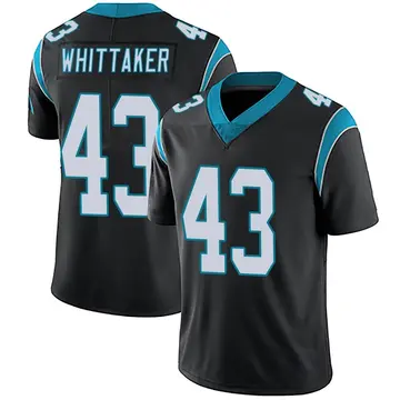 Nike Fozzy Whittaker Men's Limited Carolina Panthers Black Team Color Vapor Untouchable Jersey