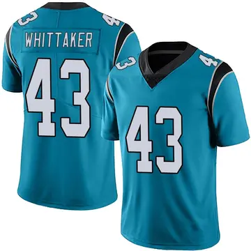 Nike Fozzy Whittaker Men's Limited Carolina Panthers Blue Alternate Vapor Untouchable Jersey