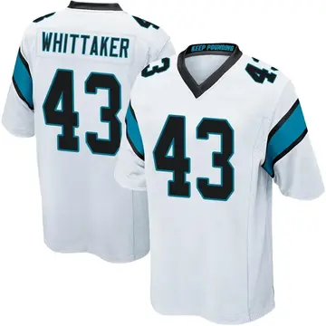 Nike Fozzy Whittaker Youth Game Carolina Panthers White Jersey