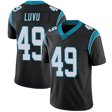 Nike Frankie Luvu Men's Limited Carolina Panthers Black Team Color Vapor Untouchable Jersey