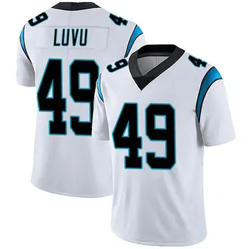 Nike Frankie Luvu Youth Limited Carolina Panthers White Vapor Untouchable Jersey