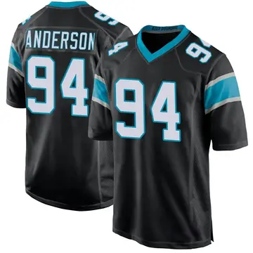Nike Henry Anderson Men's Game Carolina Panthers Black Team Color Jersey