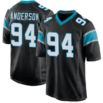 Nike Henry Anderson Youth Game Carolina Panthers Black Team Color Jersey