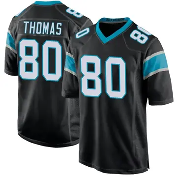 Nike Ian Thomas Men's Game Carolina Panthers Black Team Color Jersey