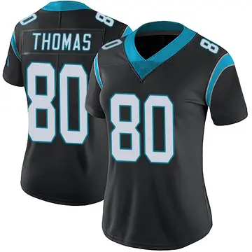 Nike Ian Thomas Women's Limited Carolina Panthers Black Team Color Vapor Untouchable Jersey