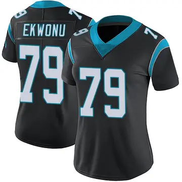 Nike Ikem Ekwonu Women's Limited Carolina Panthers Black Team Color Vapor Untouchable Jersey