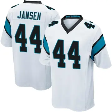 Nike JJ Jansen Men's Game Carolina Panthers White Jersey